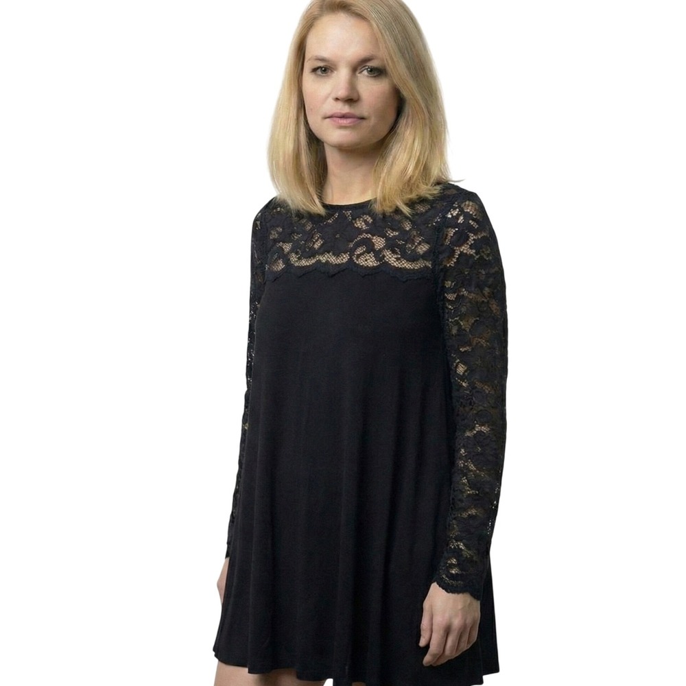 Karen Kane Dress Womens‎ S Black Lace Dark Fairy Whimsigoth WItchy Gothic Grunge